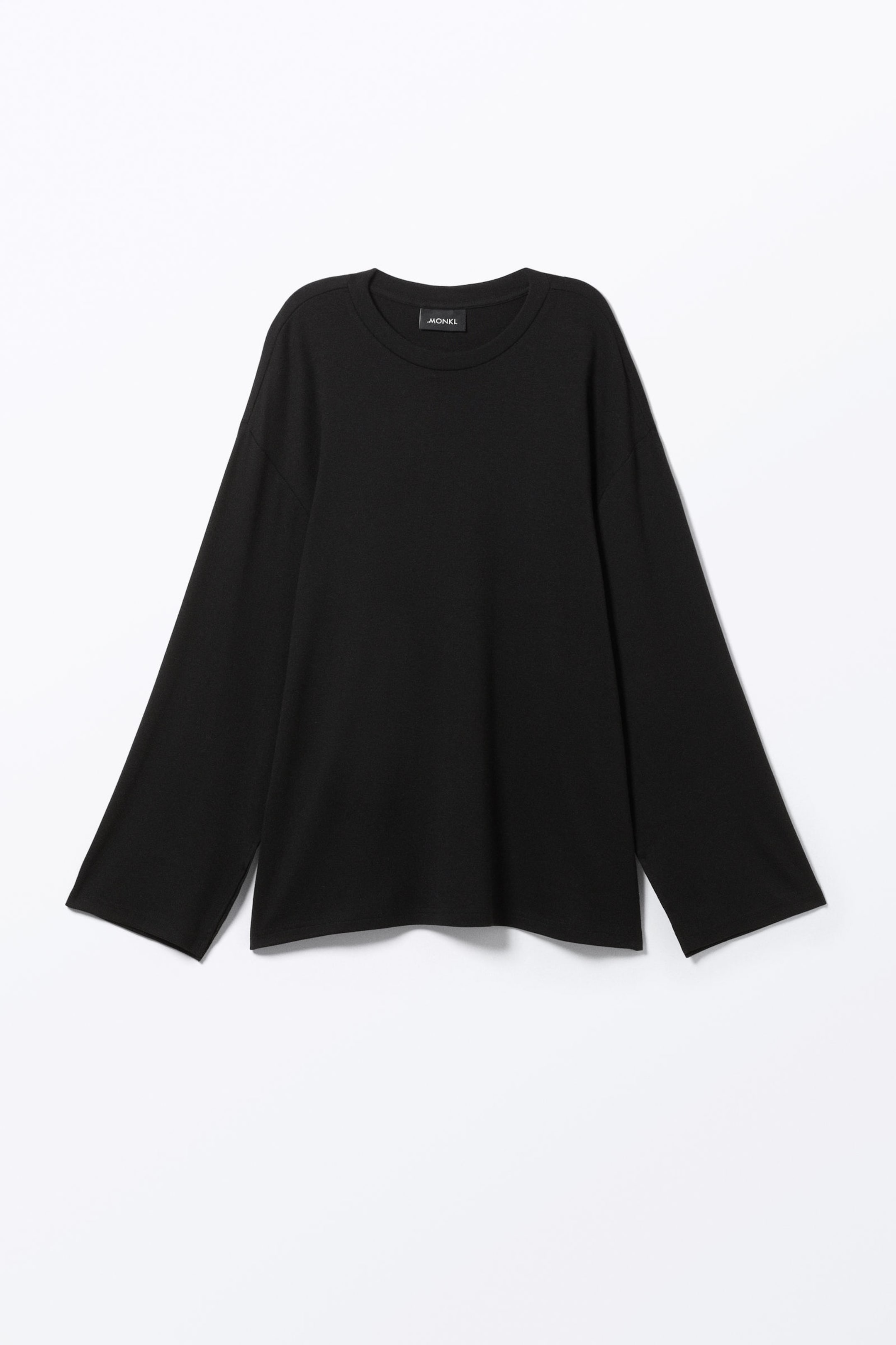 Black - Soft Oversized Long-Sleeved Top - 3