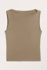 Dusty mole - Super soft sleeveless boatneck top - 0