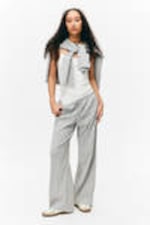 Grey Melange - Relaxed Pyjama Trousers - 0