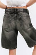 Haunted Black - Black - Imoo Low-Rise Wide Leg Denim Shorts - 1