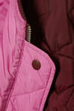 Dark Red/Hot Pink - Loose Reversible Bomber Jacket - 6
