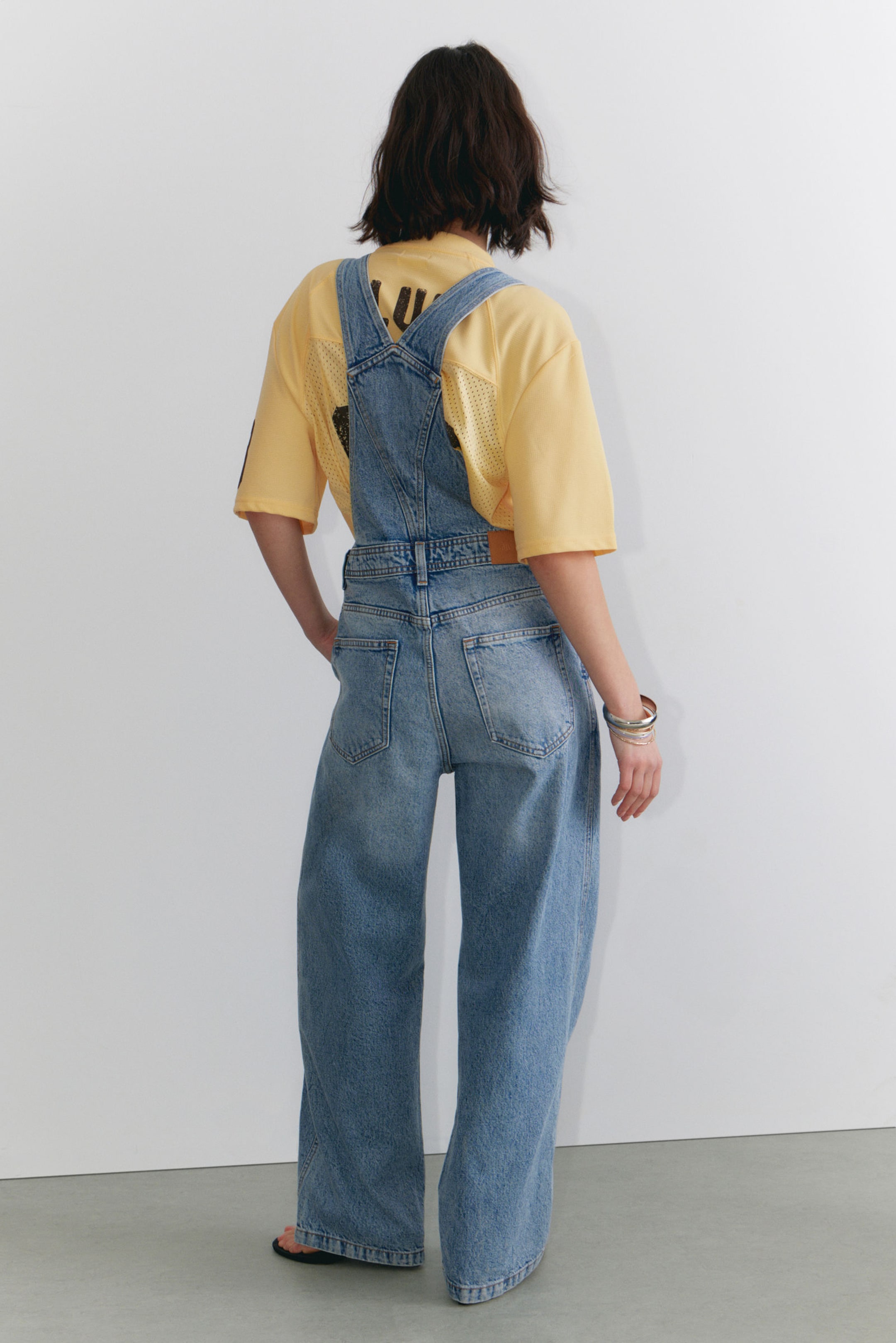 Fresh Blue - Medium Blue - Classic Cotton Denim Dungarees - 3
