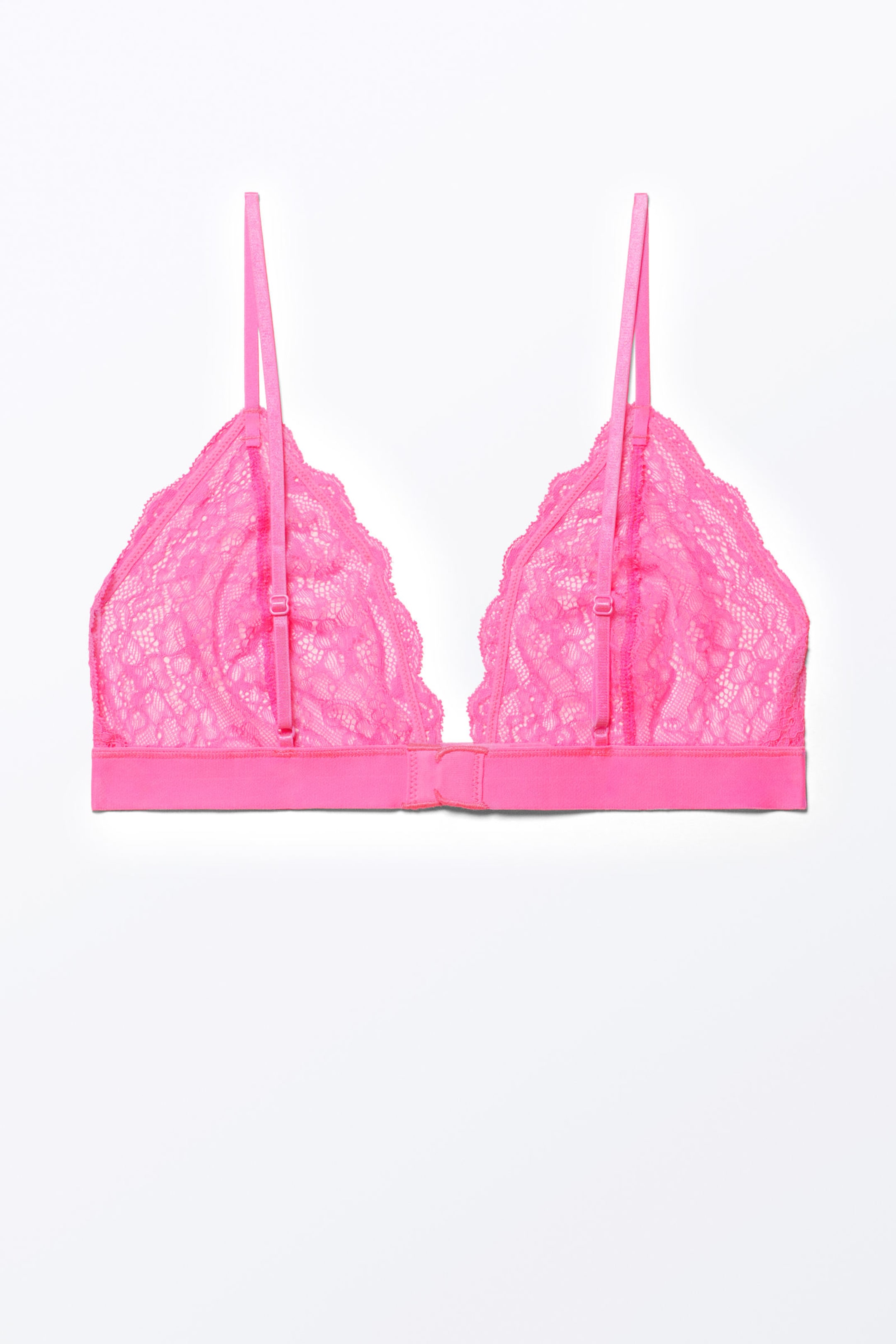 #CB62C5 - Lacey Soft Lace Triangle Bra - 2