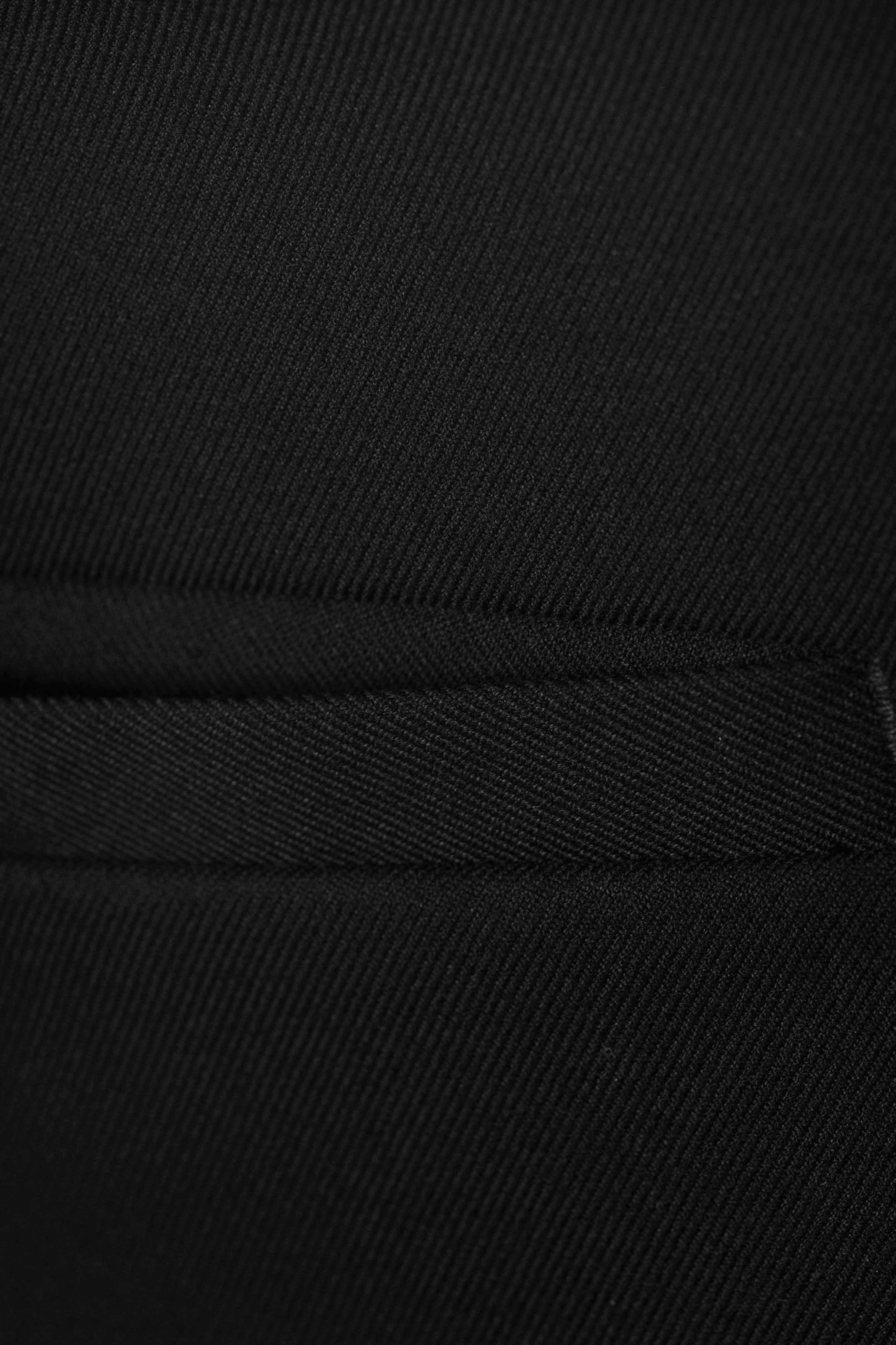 Black - Low Waisted Mini Suiting Skirt - 4