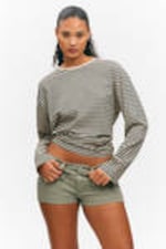 Striped Black - Boxy Sleeve T-Shirt - 0