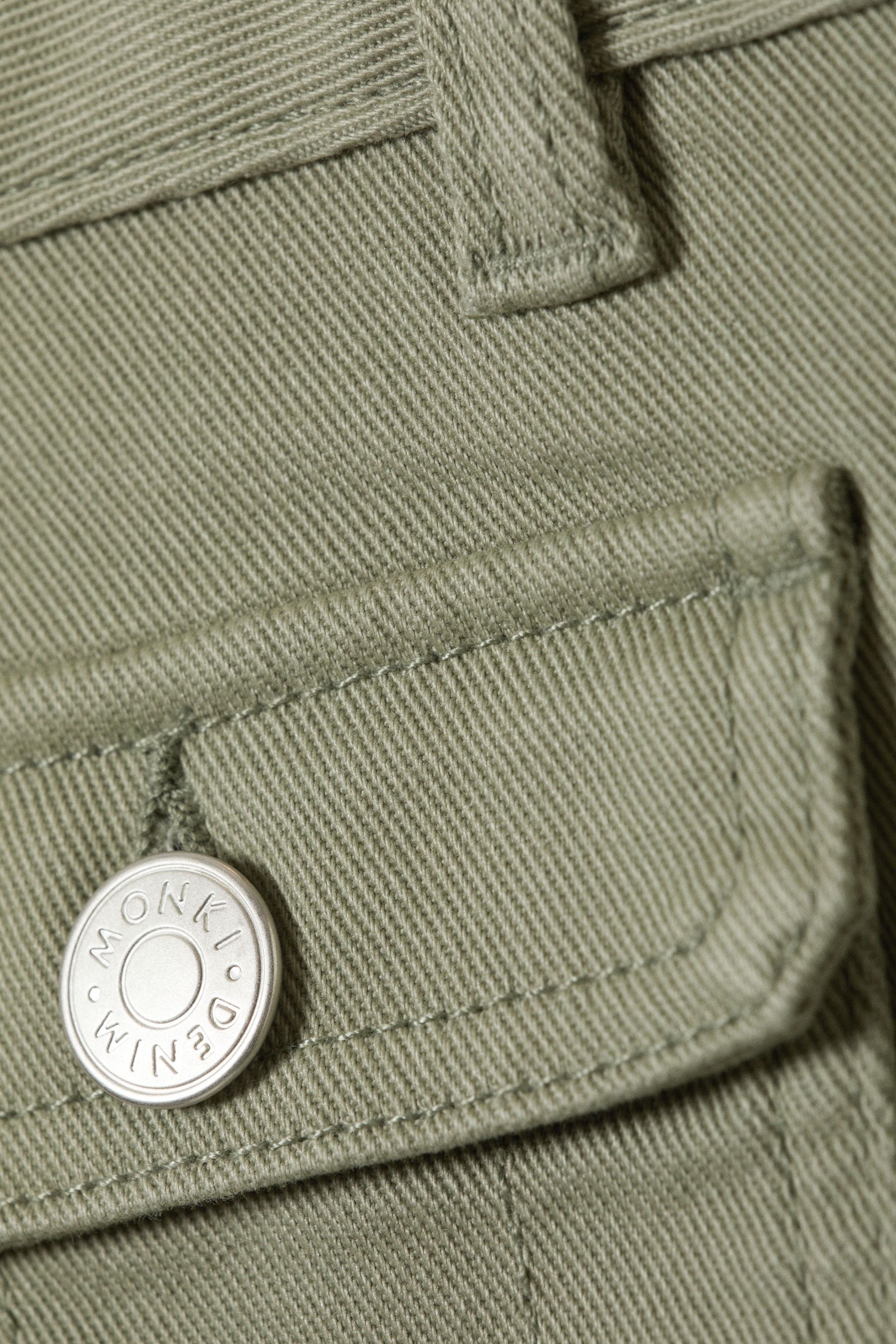 Light Khaki Green - Utility Pocket Mini Shorts - 4