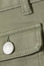 Light Khaki Green - Utility Pocket Mini Shorts - 4