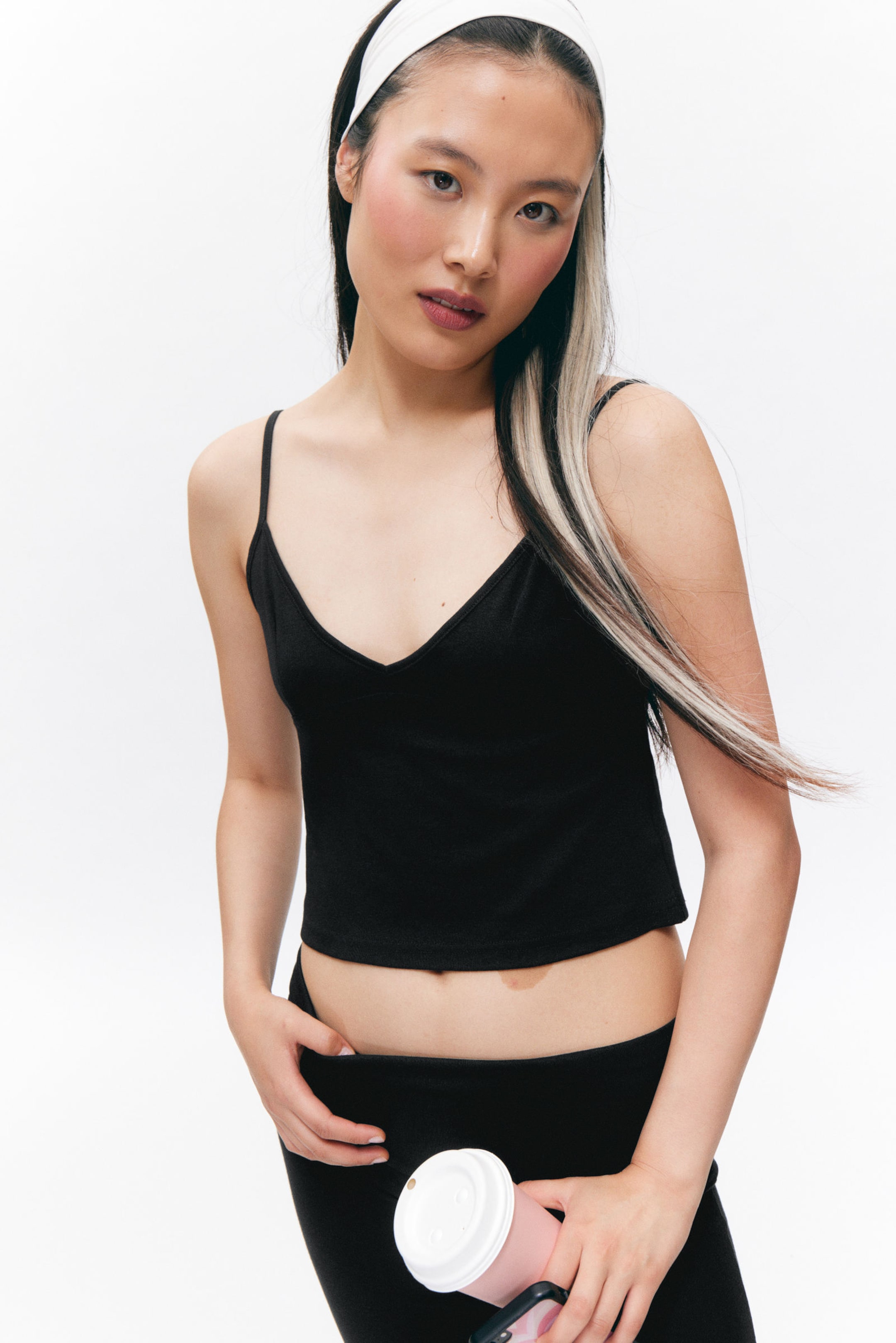 Black - Soft Strap Top - 1
