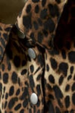 Leopard - Short-Sleeved Mini Shirt Dress - 5