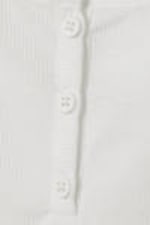White - Ribbed Bodysuit - 5