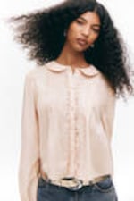 Light Dusty Pink - Boxy Pintuck Poplin Shirt - 1