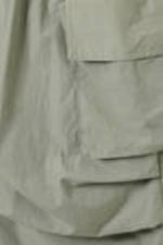 Light Khaki Green - Loose Nylon Cargo Trousers - 4