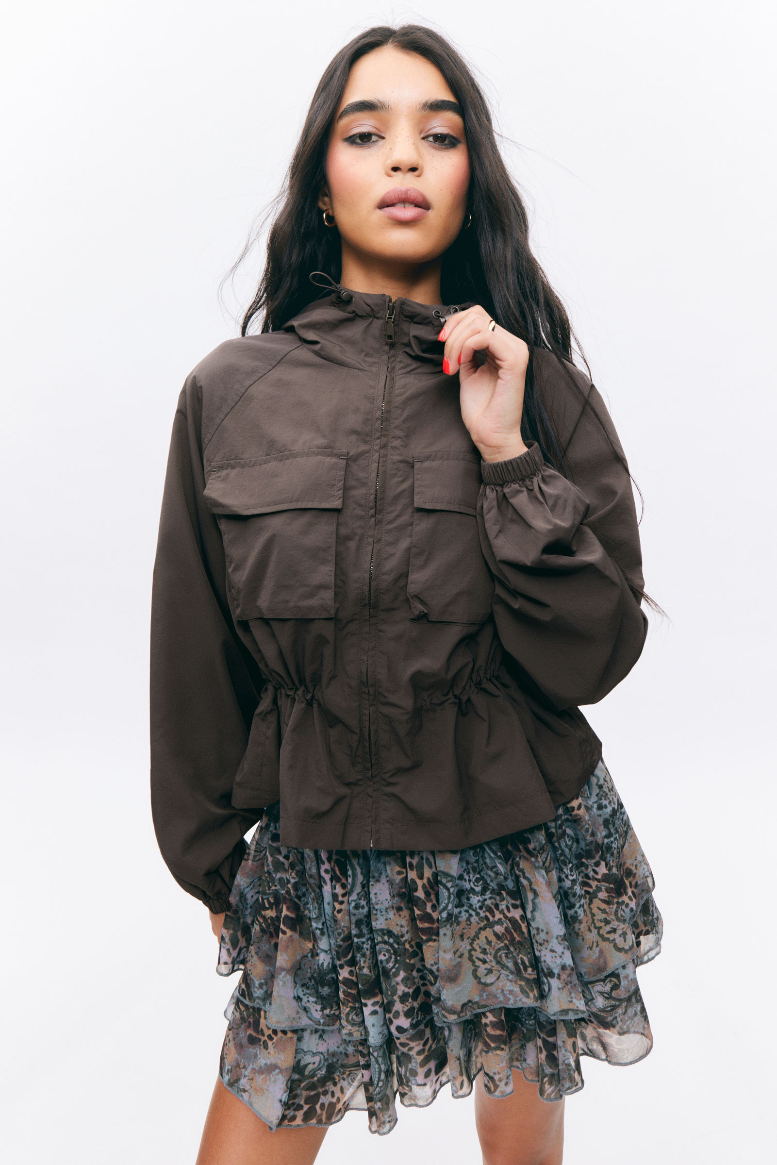 transparent nylon windbreaker vest - Taupe | Weekday DK