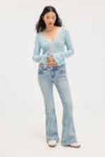 Space Blue - Katsumi Low Waist Flared Jeans - 0