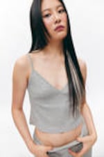 Grey Melange - Soft Strap Top - 1