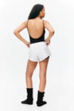 White - Mid-Rise Cotton Poplin Pyjama Shorts - 3