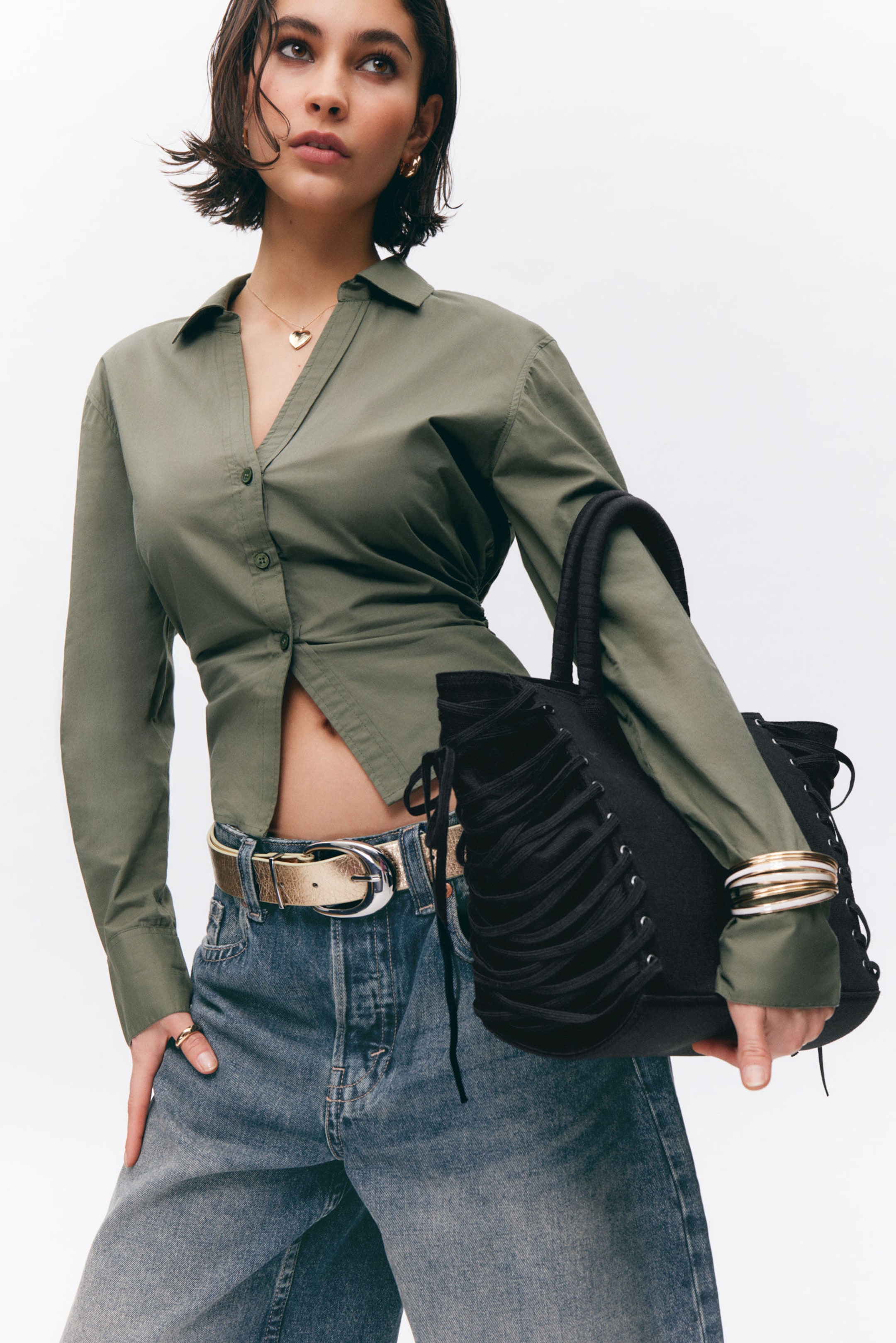 #272628 - Lacing Cotton Handbag - 1
