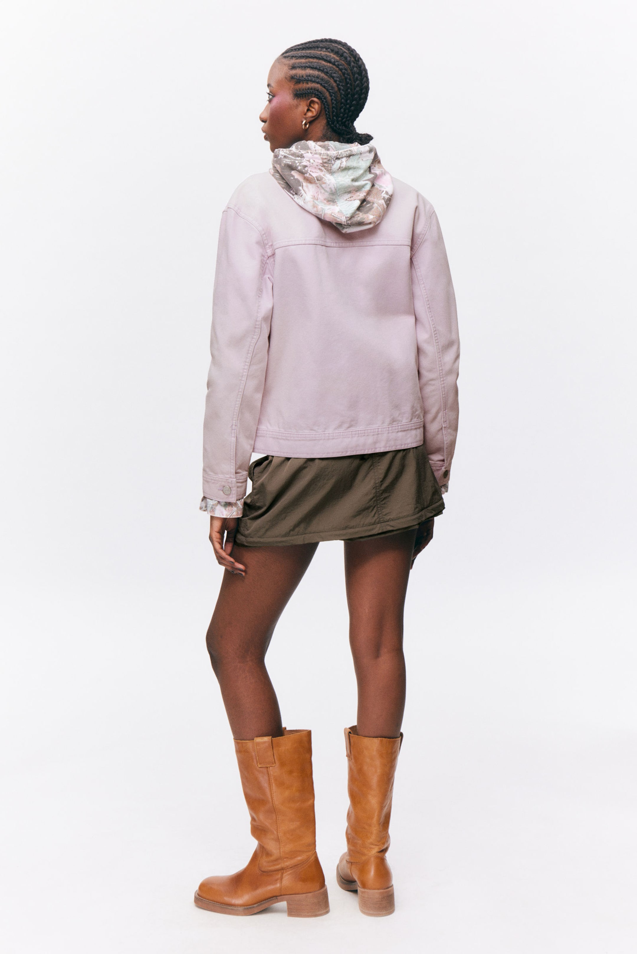 Light Dusty Purple - Two-way Zip Oxford Jacket - 3
