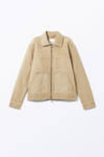 Dusty Beige - Two-way Zip Oxford Jacket - 3
