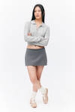 Dark Grey - Pull-on Mini Skort - 0