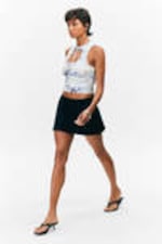 Black - Pull-on Mini Skort - 1