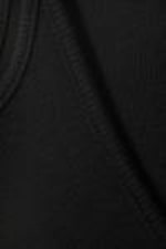 Black - Ribbed Fitted Jumpsuit - 5