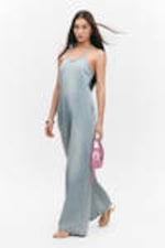 Space Blue - Light Blue - Halter Neck Denim Jumpsuit - 1