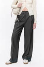 Dark grey - Wide Leg Trousers - 2