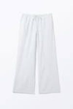 White - Blue Stripes - Low-Rise Relaxed Pull-on Trousers - 4