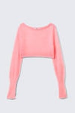 Pink - Soft Cropped Pyjama Sweater - 3