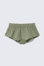 Khaki Green - Mid-Rise Cotton Poplin Pyjama Briefs - 4
