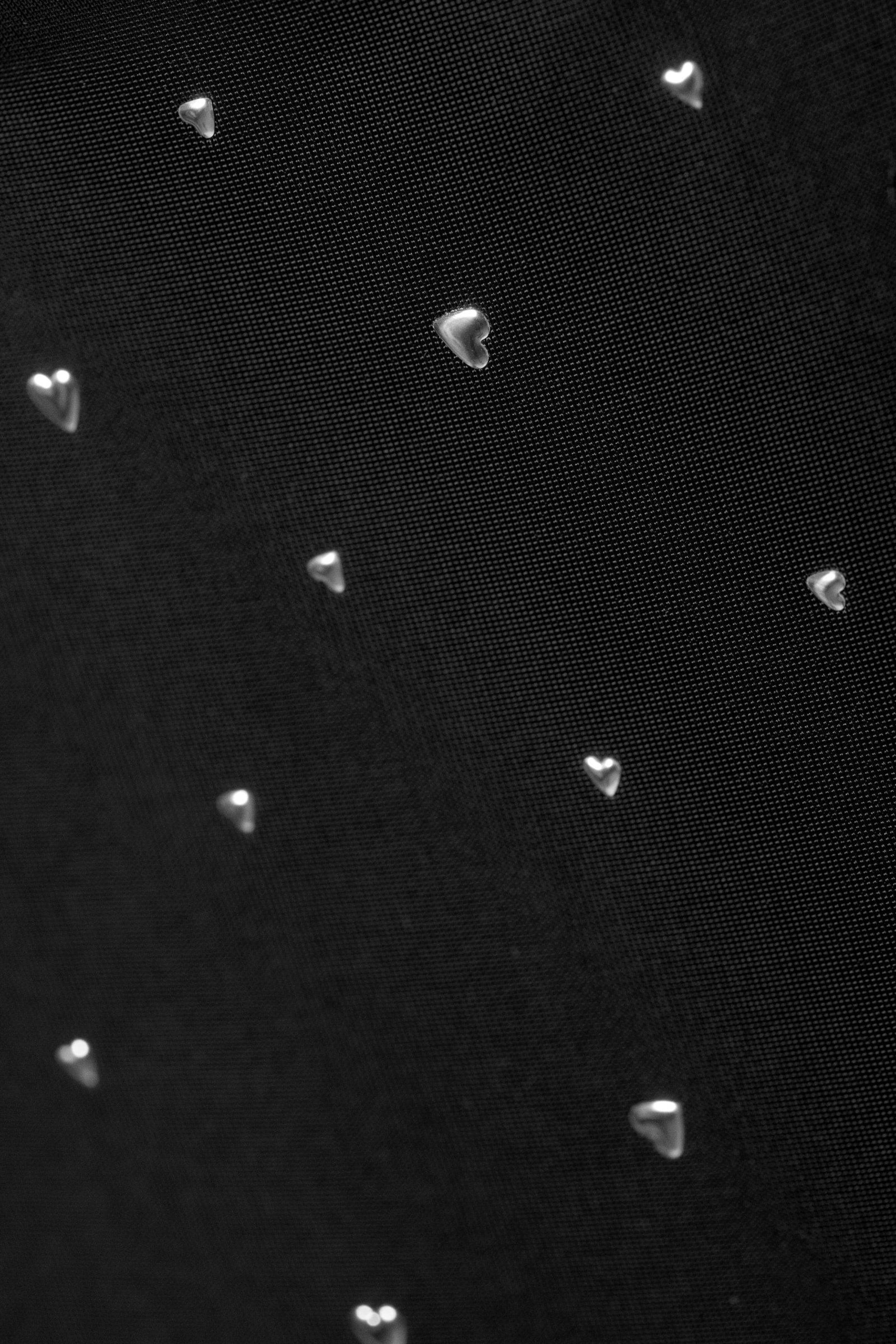 Black - Heart Studs - Sleeveless Boatneck Tank Top - 5