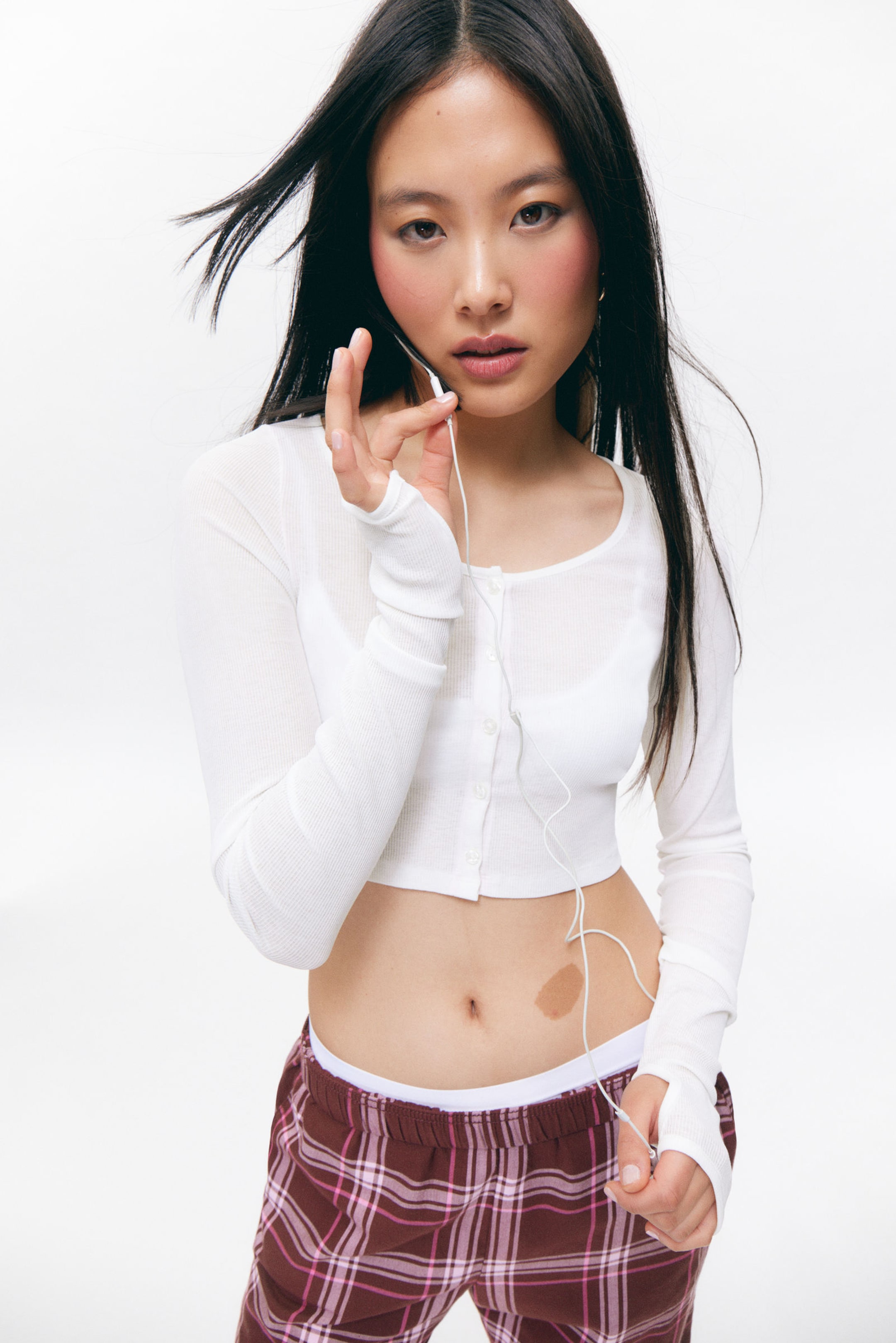 #DBD5C3 - Sheer Ribbed Cardigan - 2