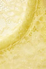 Light Yellow - Sheer Lace Sleeveless Tank Top - 5