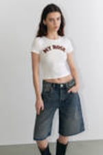 White - My Rose - Cropped t-shirt - 0