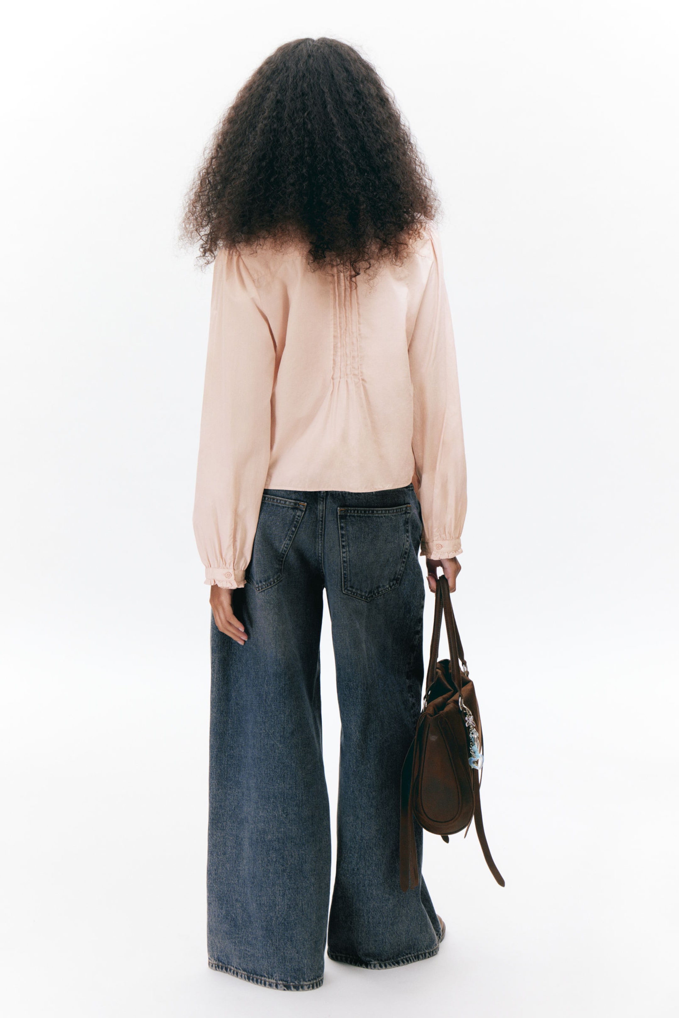 Light Dusty Pink - Boxy Pintuck Poplin Shirt - 2