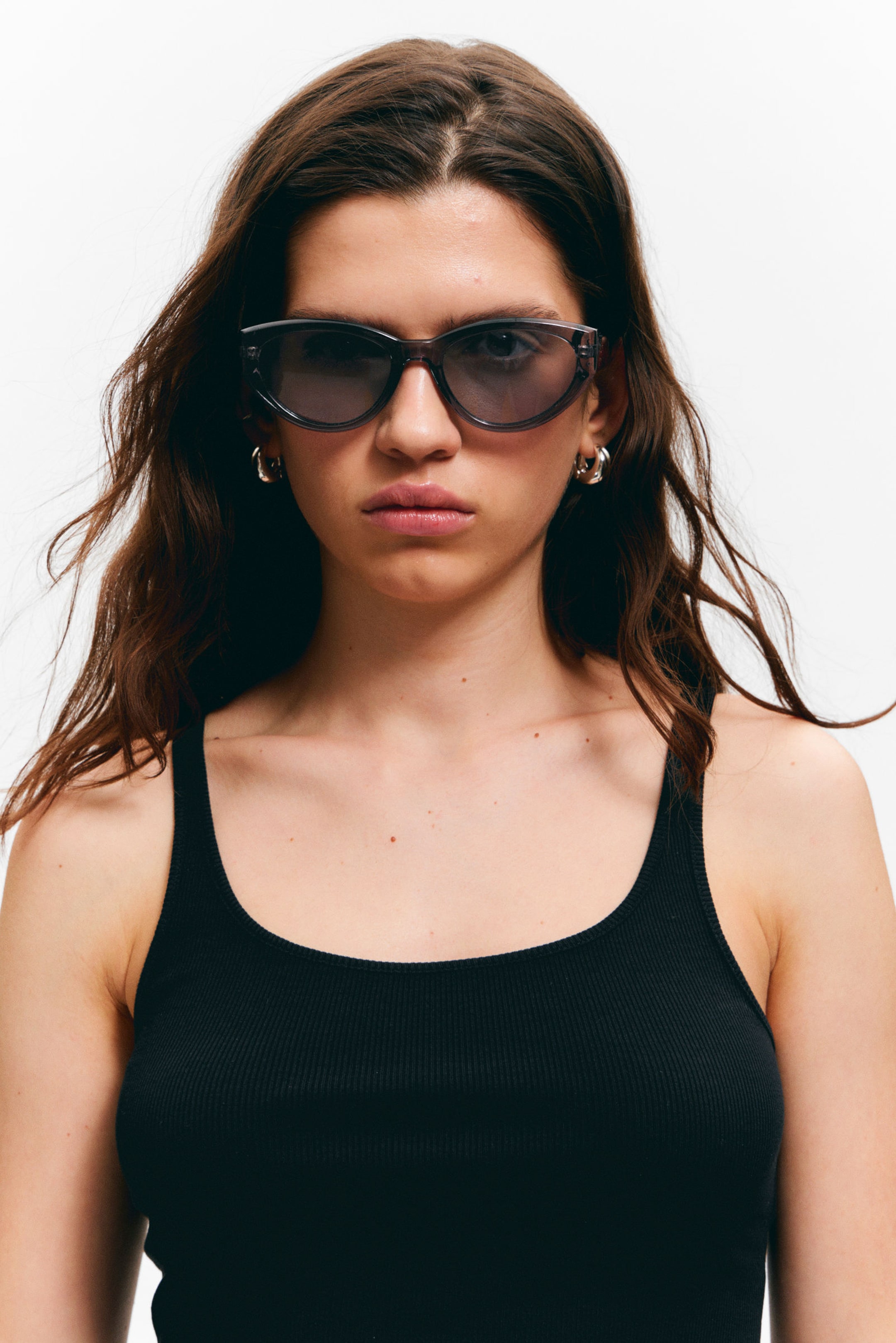 #606575 - Angular Cat-Eye Sunglasses - 1