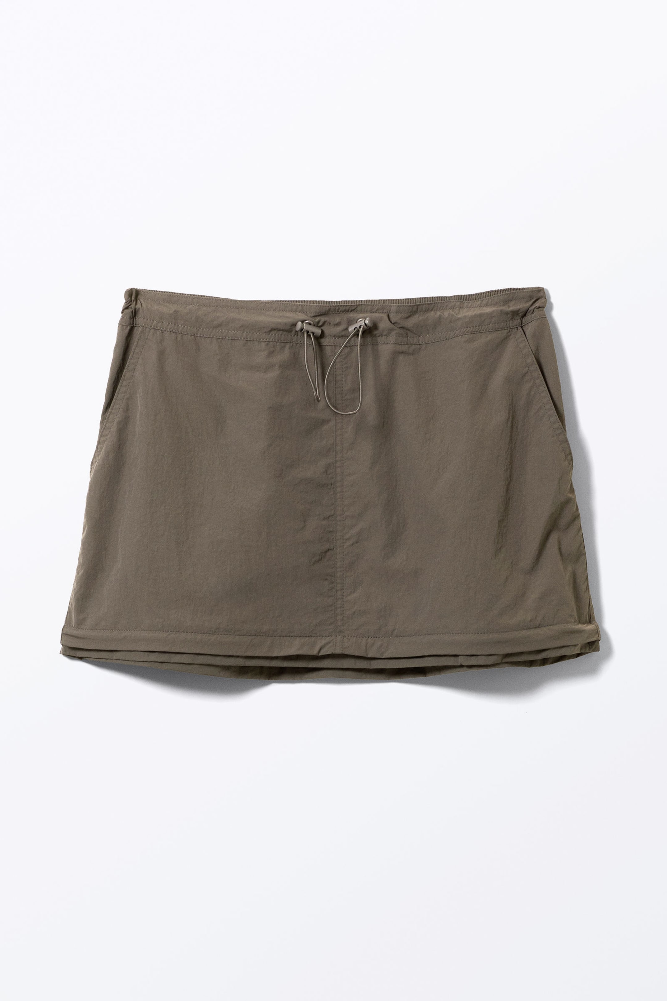 Dark Grey - Convertible Nylon Cargo Skirt - 4