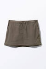 Dark Grey - Convertible Nylon Cargo Skirt - 4