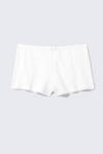 White - Soft Pointelle Pyjama Shorts - 3