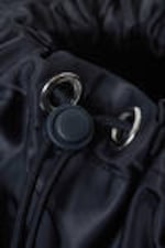 Dark Blue - Large Rectangular Drawstring Shoulder Bag - 1