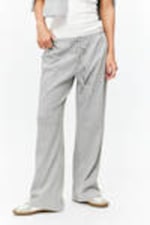 Grey Melange - Relaxed Pyjama Trousers - 1