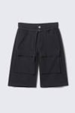 Black - Low Rise Cargo Cotton Twill Jorts - 3