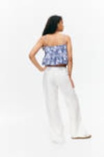 Blue - Baroque Collage - Printed Cotton Poplin Tie-Front Pyjama Top - 2