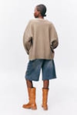 Mole brown - Relaxed knitted cardigan - 2