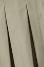 Khaki Green - Mid-Rise Pleated Mini Twill Skirt - 5