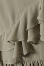 Khaki Green - Layered Ruffled Mini Cami Dress - 5