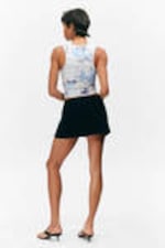 Black - Pull-on Mini Skort - 3