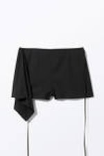Black - Mini Wrap Skort - 4