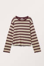 Red & White Stripe - Boxy Sleeve T-Shirt - 3